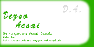 dezso acsai business card